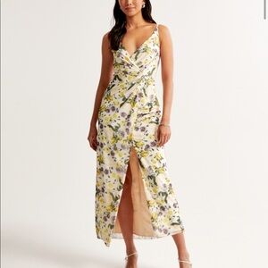 Floral wrap Abercrombie midi dress